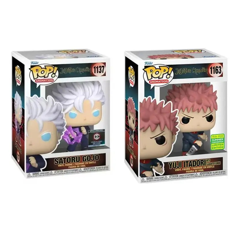 Funko Pop Jujutsu Kaisen SATORU GOJO 1137# Yuji Itadori with Slaughter Demon 1163# Vinyl Figure Action Toys Figures Doll