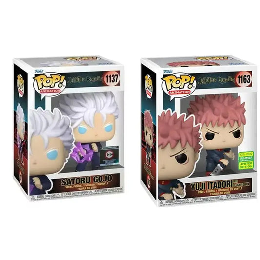 Funko Pop Jujutsu Kaisen SATORU GOJO 1137# Yuji Itadori with Slaughter Demon 1163# Vinyl Figure Action Toys Figures Doll