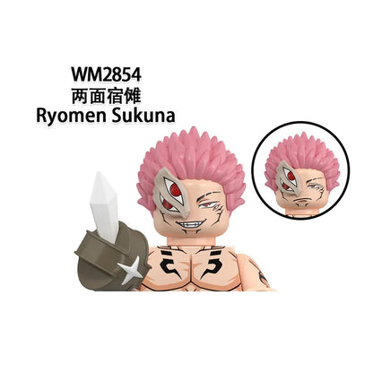 WM6200 WM6201 WM6202 Itadori Yuji Jujutsu Kaisen Set Building Blocks Mini Action Figure Toys