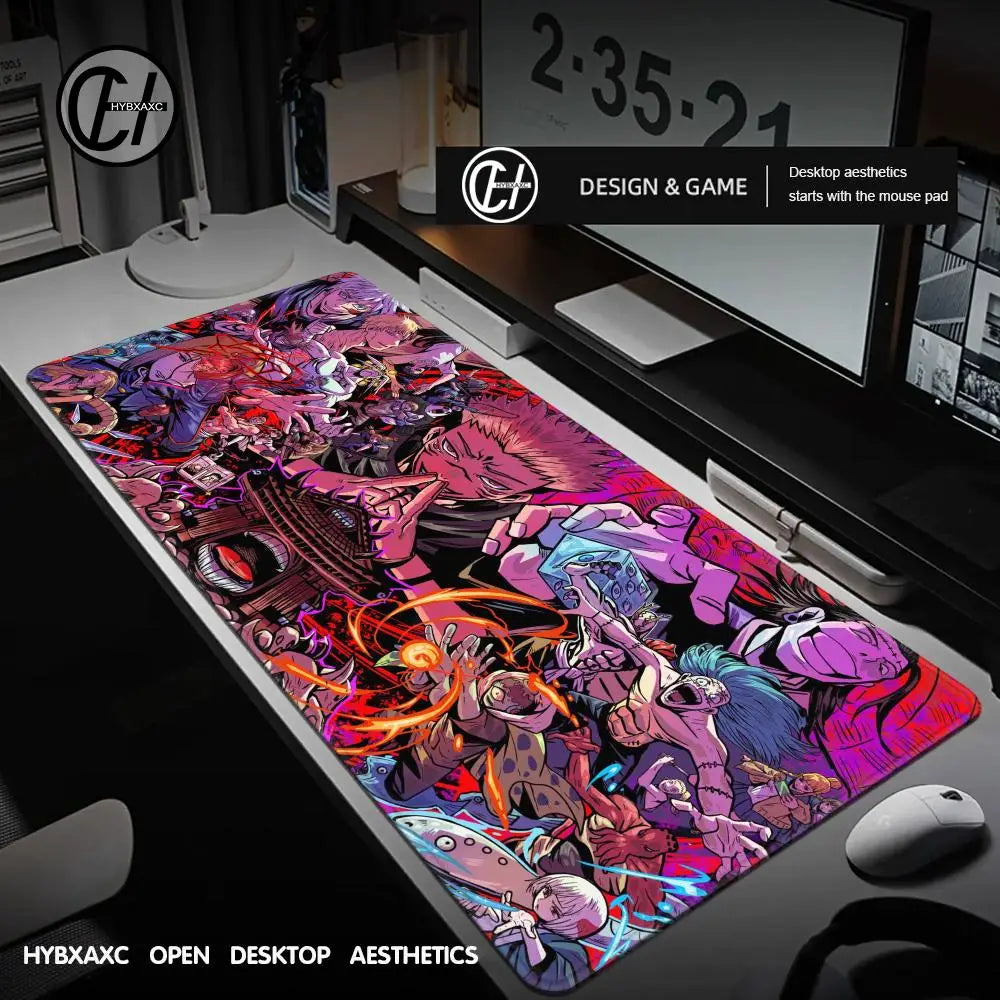 Jujutsu Kaisen Satoru Gojo Mousepad HD Printing Computer Gamers Locking Edge Non-slip Mouse Pad XXL 90x40cm Keyboard PC Deskmat