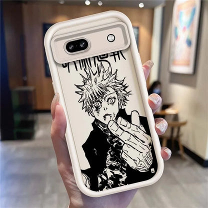 Coque de téléphone à motif d'anime Jujutsu Kaisen pour Google Pixel 9, 8A, 8, 7, 7A Pro XL 5G, motif échelle oculaire, coque souple en TPU antichoc