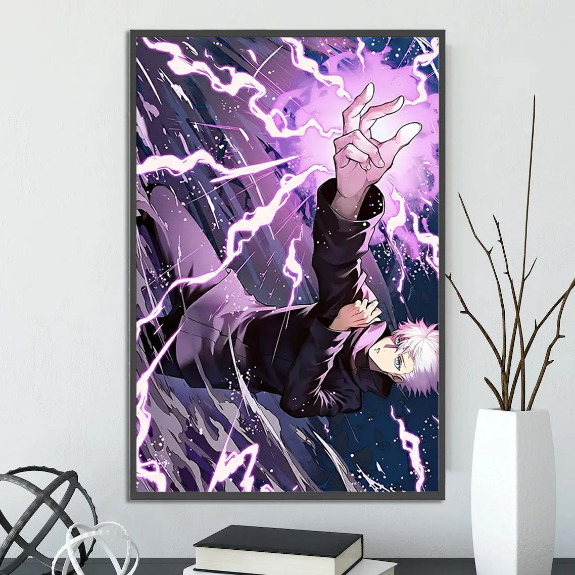 Jujutsu Kaisen Self-adhesive Poster Home Decoration Anime Figures Painting Wall Art Bedroom Cartoons Decor Gojo Satoru Wallpaper