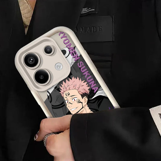 Xiaomi Redmi Note 13 12 Pro Plus 4G 5G 13C 12C Turbo 11 11S 10 10S 9 10A 10C 9C A2 A1 カバー用アニメ「呪術廻戦」携帯ケース