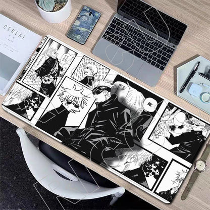 XXL J-Jujutsu Kaisen Gojo Satoru Mouse Pad Carpet Cartoon Anime Gaming Mousepad Non-Slip Rubber Desk Mat Computer Laptop Office