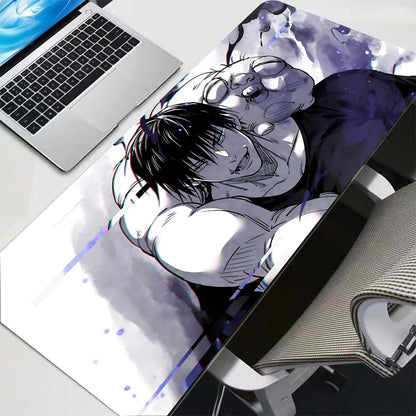 Toji Fushiguro Mouse Pad J-Jujutsu K-Kaisen Sky Blue Manga Style HD 90x40 Print Large Desk Mat Non-Slip Laptop PC Keyboard Pad