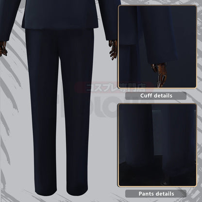 HOLOUN Jujutsu JJK Manga Anime Suguru Geto Satoru Gojo Cosplay Costume Wig Dark Blue Jacket Pants Uniform Rose Net Halloween - Jujutsu Kaisen Merch - Free Shipping Buy Now