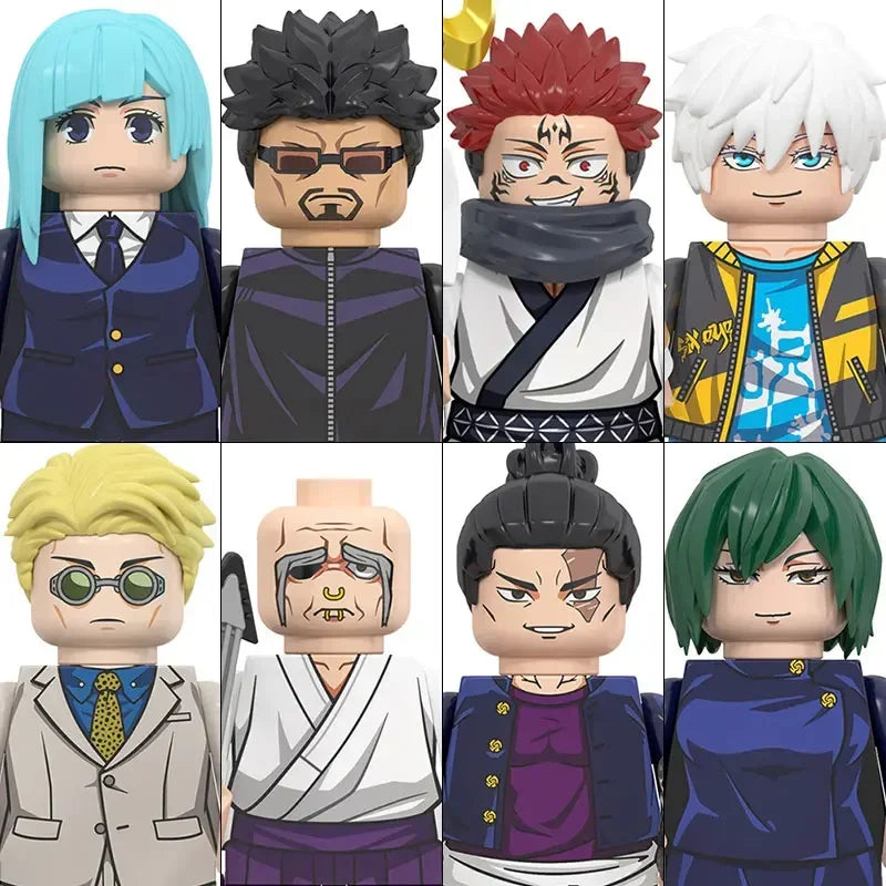 Jujutsu Kaisen Bleach Building Blocks Itadori Yuji Gojo Satoru Ryomen Sukuna Mini Action Figure Accessories Christmas Gifts