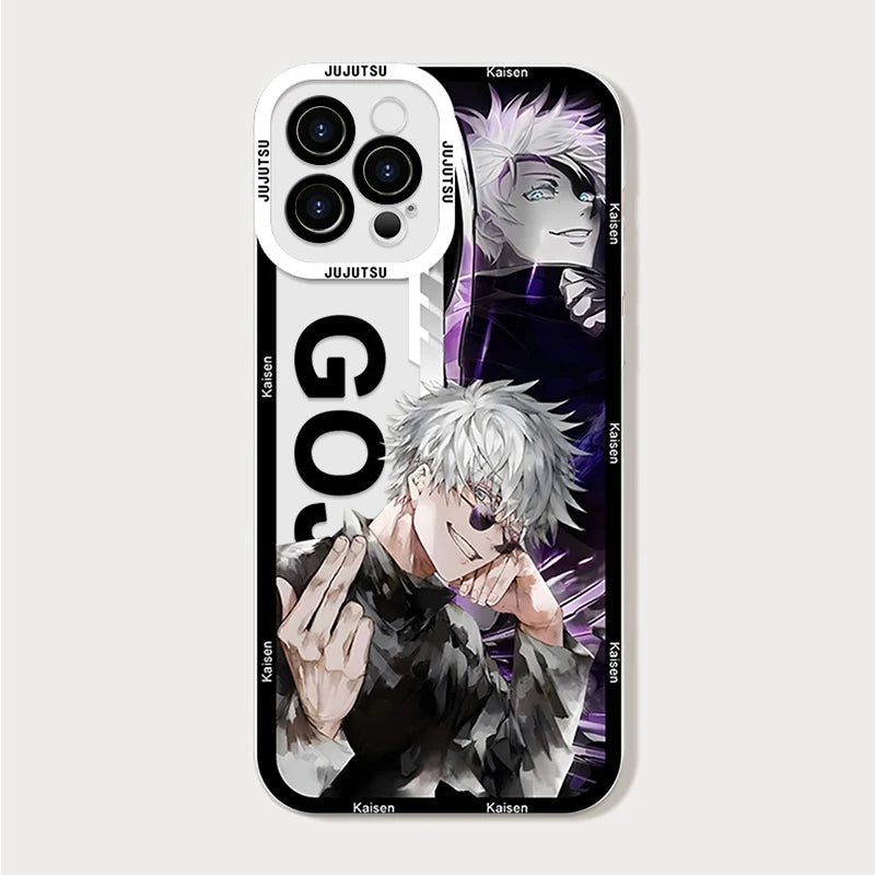 Coque de téléphone Jujutsu Kaisen Satoru Gojo Comics Ultra Lite Clear Cover Anime Fundas pour Samsung S25 S24 S23 S21 S20 Plus FE Note 20