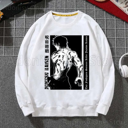 Toji Fushiguro Men Hoodie Men Pullover Sweatshirts Autumn Hip Hop Streetwear Hoodies Mens White Color Hoodie Male - Jujutsu Kaisen Merch - Free Shipping Buy Now