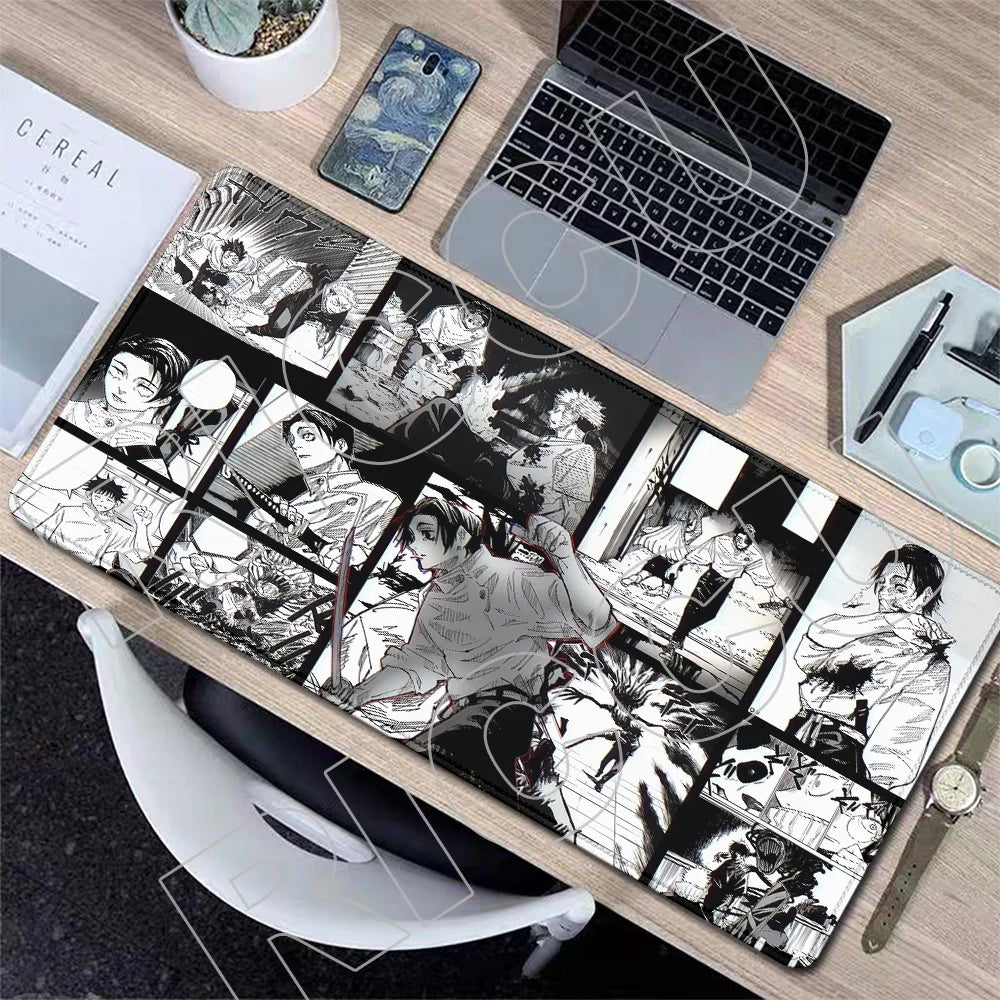 XXL J-Jujutsu Kaisen Gojo Satoru Mouse Pad Carpet Cartoon Anime Gaming Mousepad Non-Slip Rubber Desk Mat Computer Laptop Office