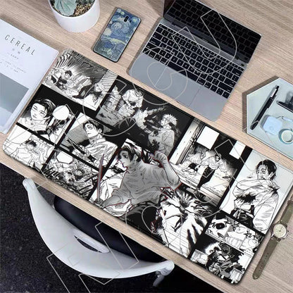 XXL J-Jujutsu Kaisen Gojo Satoru Mouse Pad Carpet Cartoon Anime Gaming Mousepad Non-Slip Rubber Desk Mat Computer Laptop Office