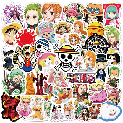 Lot de 50/100 autocollants dessin animé Attack On Titan Jujutsu Kaisen, autocollants imperméables pour skateboard, ordinateur portable, voiture, moto