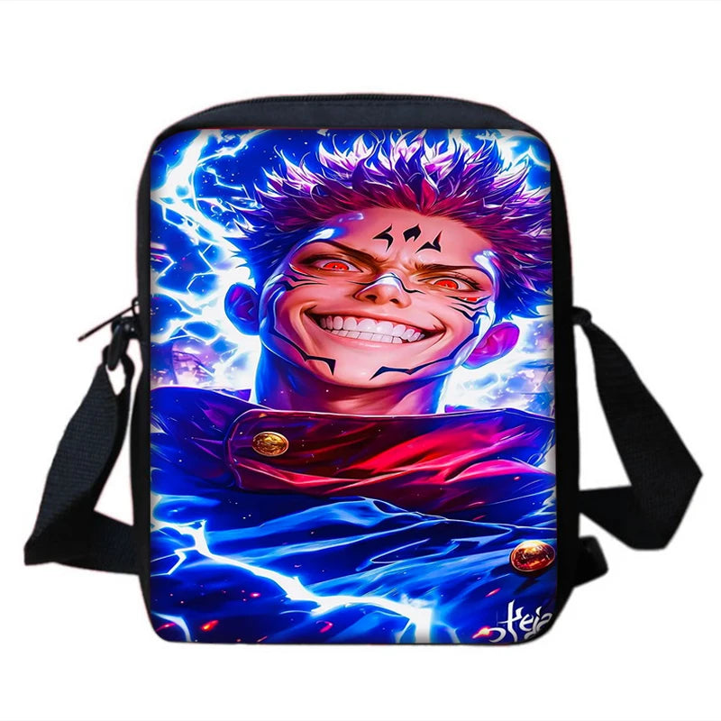 Ensemble de sacs à dos d'école Jujutsu Kaisen Satoru Gojo pour enfants, avec sac à bandoulière, sacs à crayons, sacs d'école pour garçons et filles, meilleur cadeau