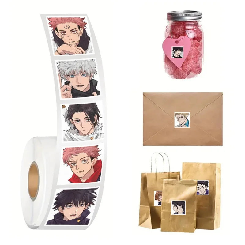 Lot de 500 autocollants Jujutsu Kaisen, personnages de dessin animé Kawaii, Gojo Satoru Itadori Yuji, image de tasse, coffre, autocollants décoratifs mignons