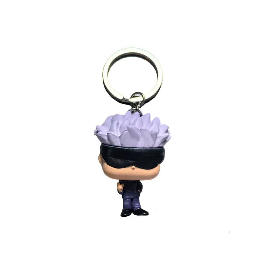 Pocket Keychain Jujutsu Kaisen Megumi Yuji Itadori Nobara Kugisaki Satoru Action Figure Collection Toys for Gifts