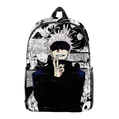 Sac à dos d'école Anime Satoru Gojo pour ordinateur portable, sac à dos pour garçons, filles, adolescents, sac d'école, sac de voyage, sac à bandoulière