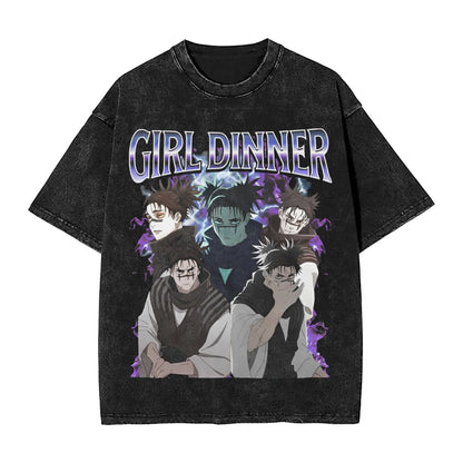 Summer Jujutsu Kaisen Choso girl dinner anime  Washed T Shirt Merch Oversize T-Shirts  for Men Women Tee - Jujutsu Kaisen Merch - Free Shipping Buy Now