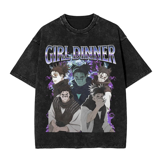 Summer Jujutsu Kaisen Choso girl dinner anime  Washed T Shirt Merch Oversize T-Shirts  for Men Women Tee - Jujutsu Kaisen Merch - Free Shipping Buy Now