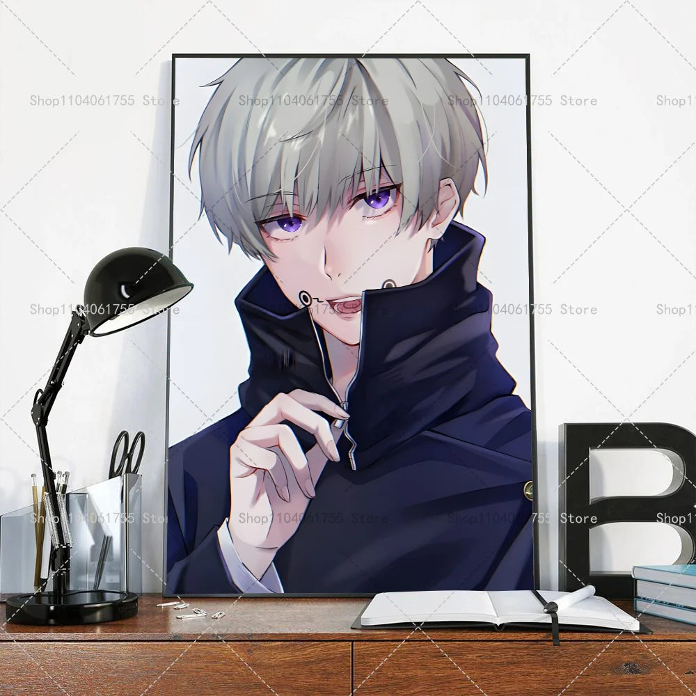1PC Anime Jujutsu Kaisen Inumaki Toge Poster Self-adhesive Art Waterproof Paper Sticker Coffee House Bar Room Wall Decor