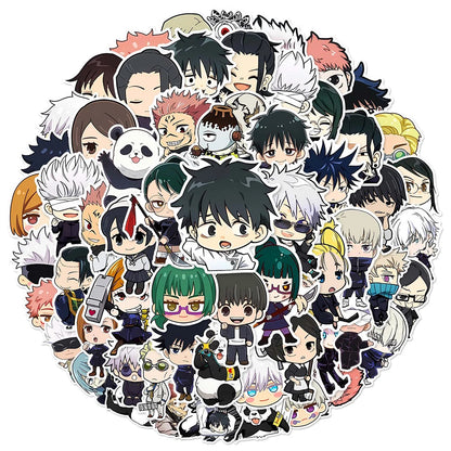 10/30/60pcs Cute Q Version Anime Jujutsu Kaisen Stickers Gojo Satoru Okkotsu Yuta Cartoon Sticker Laptop Phone Scrapbook Decals