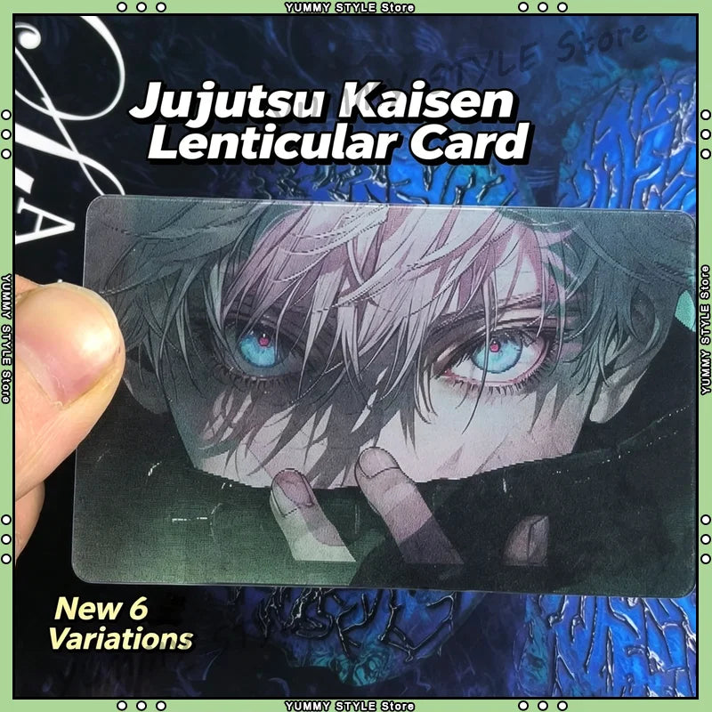  Latest Jujutsu Kaisen Gojo Satoru 3D Lenticular card with 6 Changing Versions Cool Anime Postcards Collectible Merch for Fans