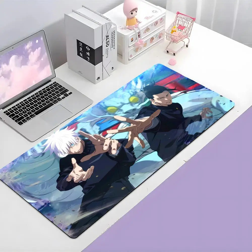 Japanese J-Jujutsu Kaisen k-Kugisaki G-Gojo Satoru Mouse Pad Large Gaming Mousepad with Thick Stitched Edge Non-Slip Desk Mat
