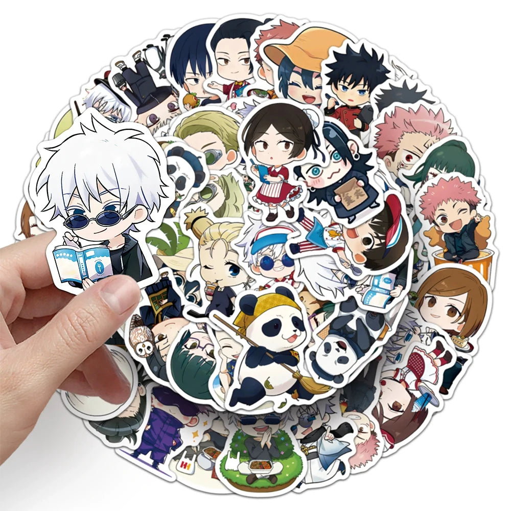 10/30/50pcs Cute Anime Jujutsu Kaisen Stickers Decals Laptop Diary Phone Fridge Scrapbook Decoration Kids Cartoon Sticker Toys