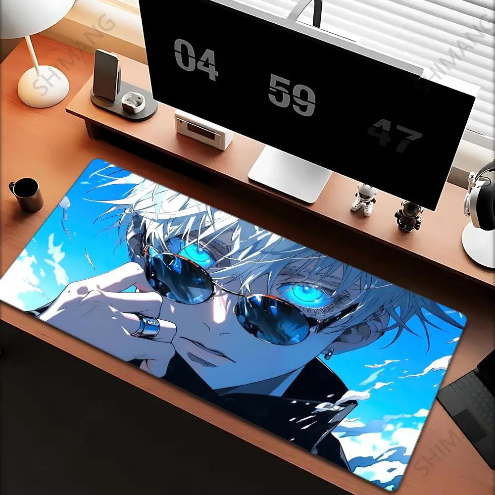 Anime Jujutsu Kaisen Mouse Pad Gojo Satoru Large Gaming Mousepad Gamer Company Keyboard Mouse Mats Computer Desk Mat Big Carpet