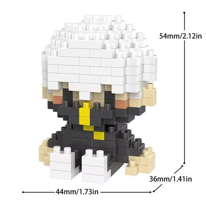 JX – Mini figurine Jujutsu, Micro bloc de construction, Kaisen Anmie, périphériques Gojo Satoru, bricolage, Statue d'épissure, poupée Fushiguro Megumi