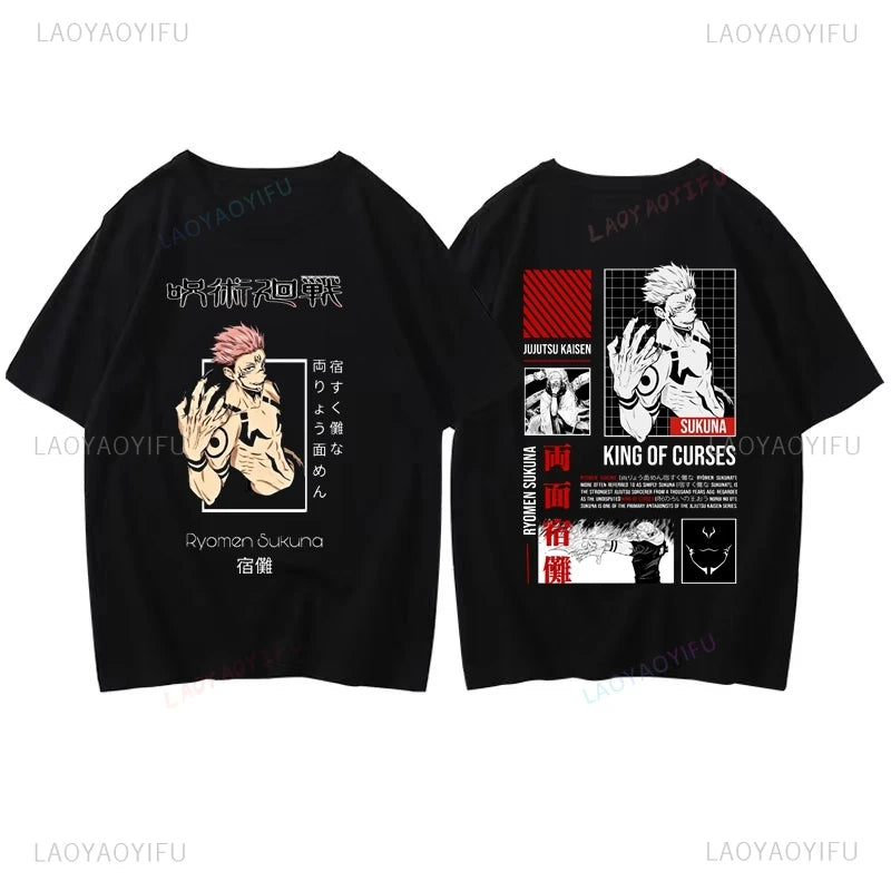 Manga "JUJUTSU KAISEN" Graphic Printed Shirts, Unisex Everyday Harajuku Streetwear, Spring and Summer Casual Fashion T-shirts - Jujutsu Kaisen Merch - Free Shipping Buy Now
