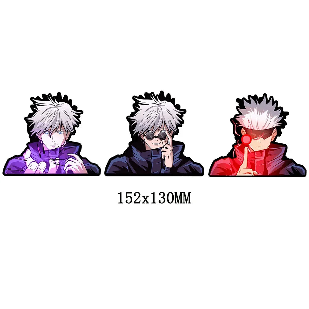 Jujutsu Kaisen Series Combination Complete Works 3D Gradient Car Stickers Anime Peripherals Suitable for Car Notebooks, Etc.