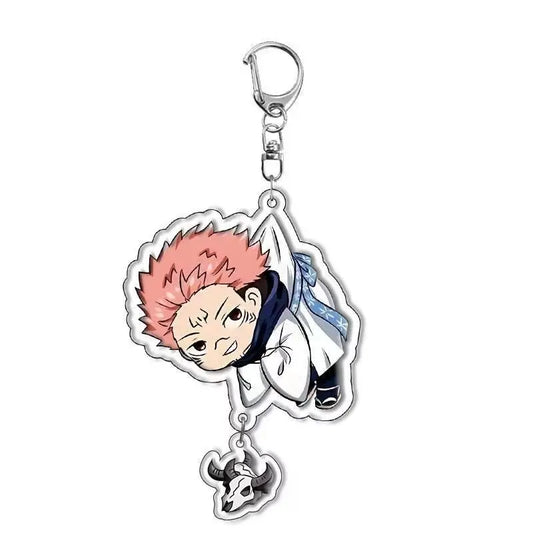 Porte-clés en acrylique avec figurine de dessin animé Itadori Yuji Fushiguro Megumi Geto Suguru Ryomen Sukuna, pendentif cadeau