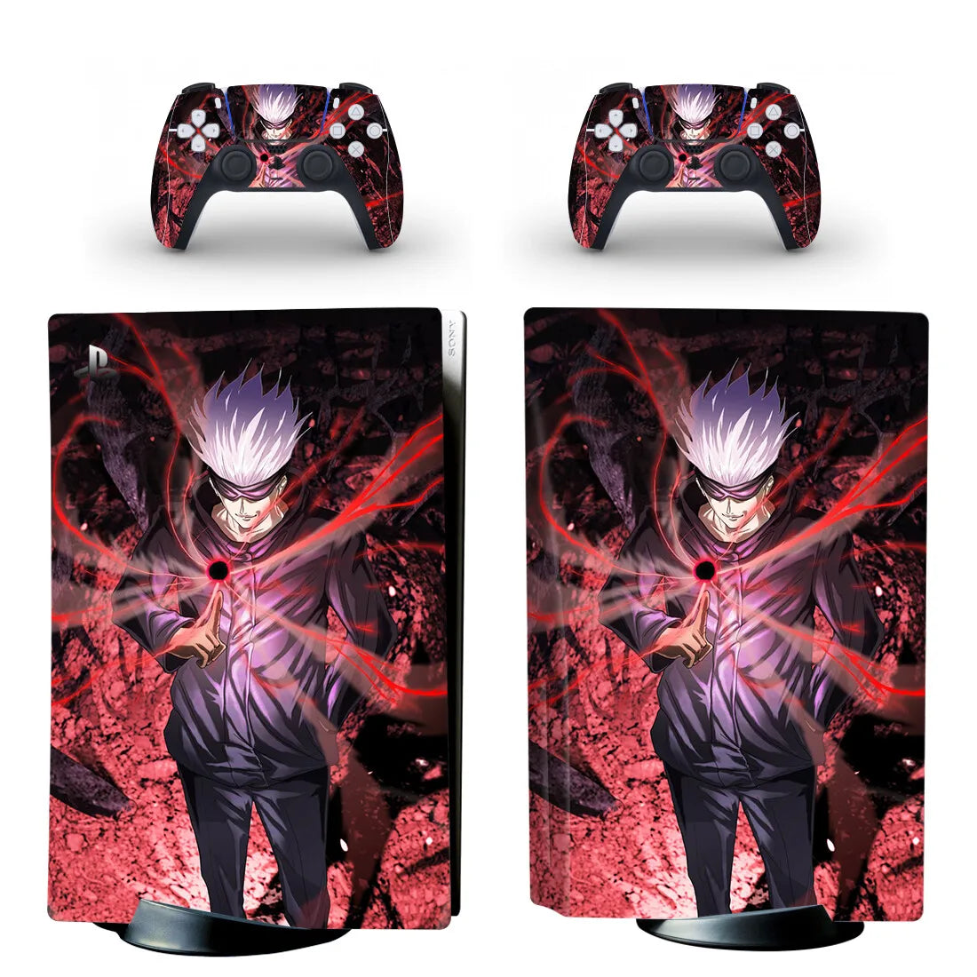 New Anime Jujutsu Kaisen Gojo PS5 Disc Skin Sticker Decal Cover for Console Controller PS5 Standard Disk Skin Sticker Vinyl