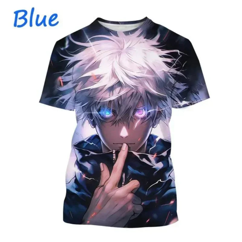 Jujutsu Kaiju Kaisen Gojo Satoru 3D Print T-shirt for Men and Itadoru Yuji, Graphic Fashion Clothes - Jujutsu Kaisen Merch - Free Shipping Buy Now