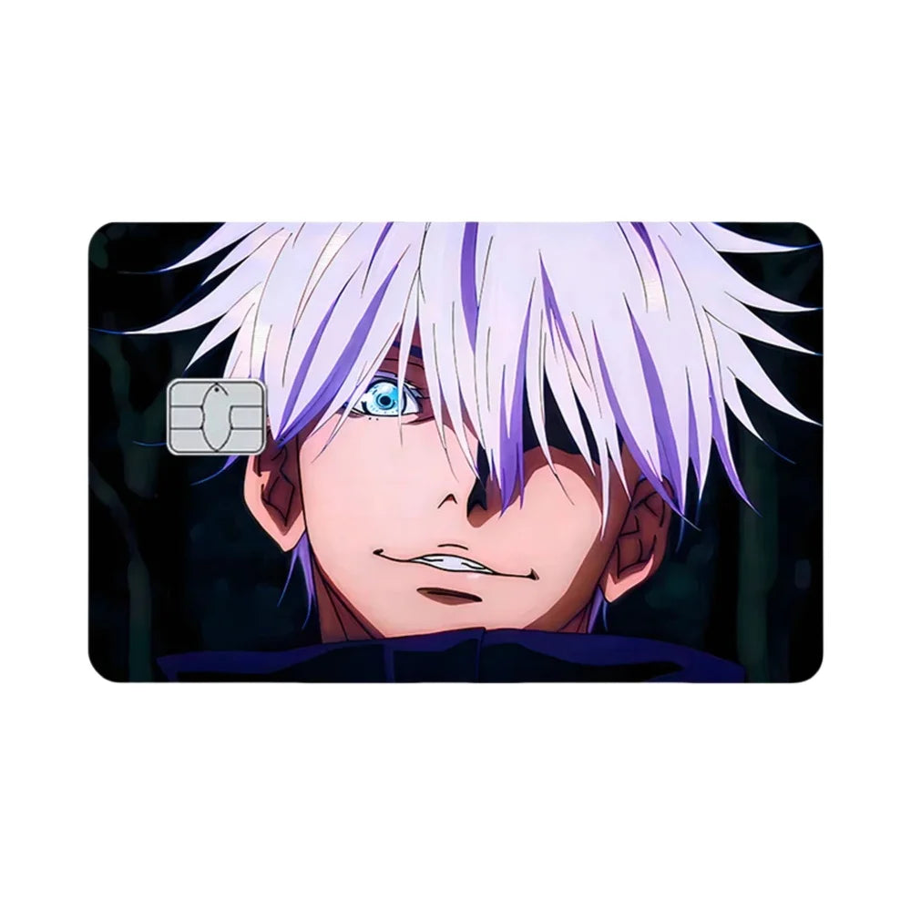 Jujutsu Kaisen Series Anime Bank Credit Cards Stickers Satoru Gojo Ryomen Sukuna Decoration Waterproof Scratch Resistant Sticker
