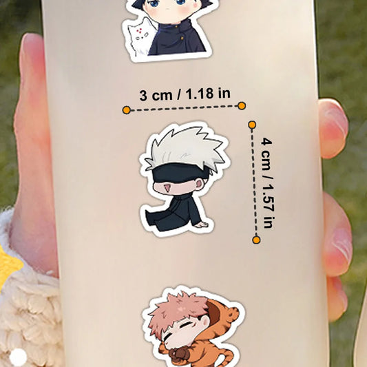 Lot de 30/60/180 autocollants Jujutsu Kaisen, dessin animé, mignon, Satoru, Gojo, Itadori, Yuji, papeterie, téléphone, ordinateur portable, agenda, Kawaii