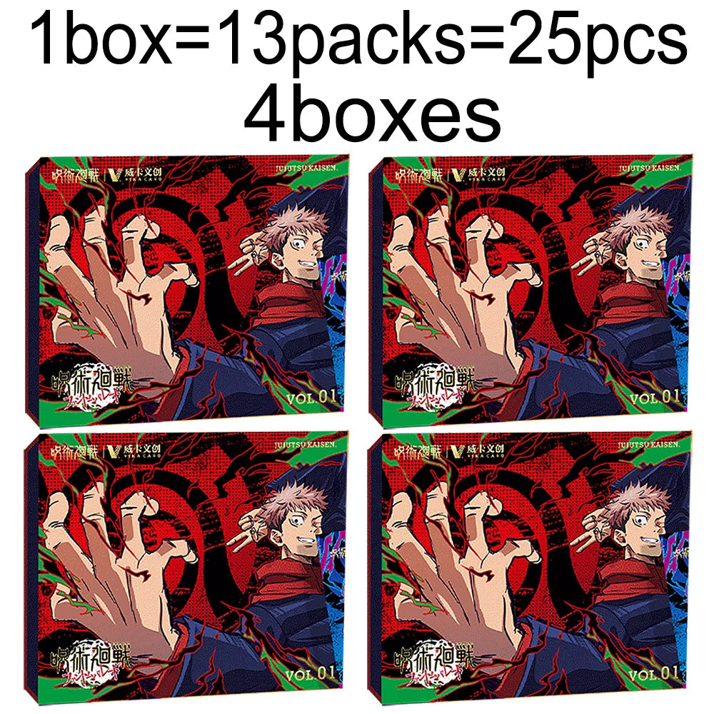 Cartes de collection Jujutsu Kaisen Fantasy Action Battle Anime Ryomen Sukuna Cartes de personnages Cadeaux de Noël préférés des enfants