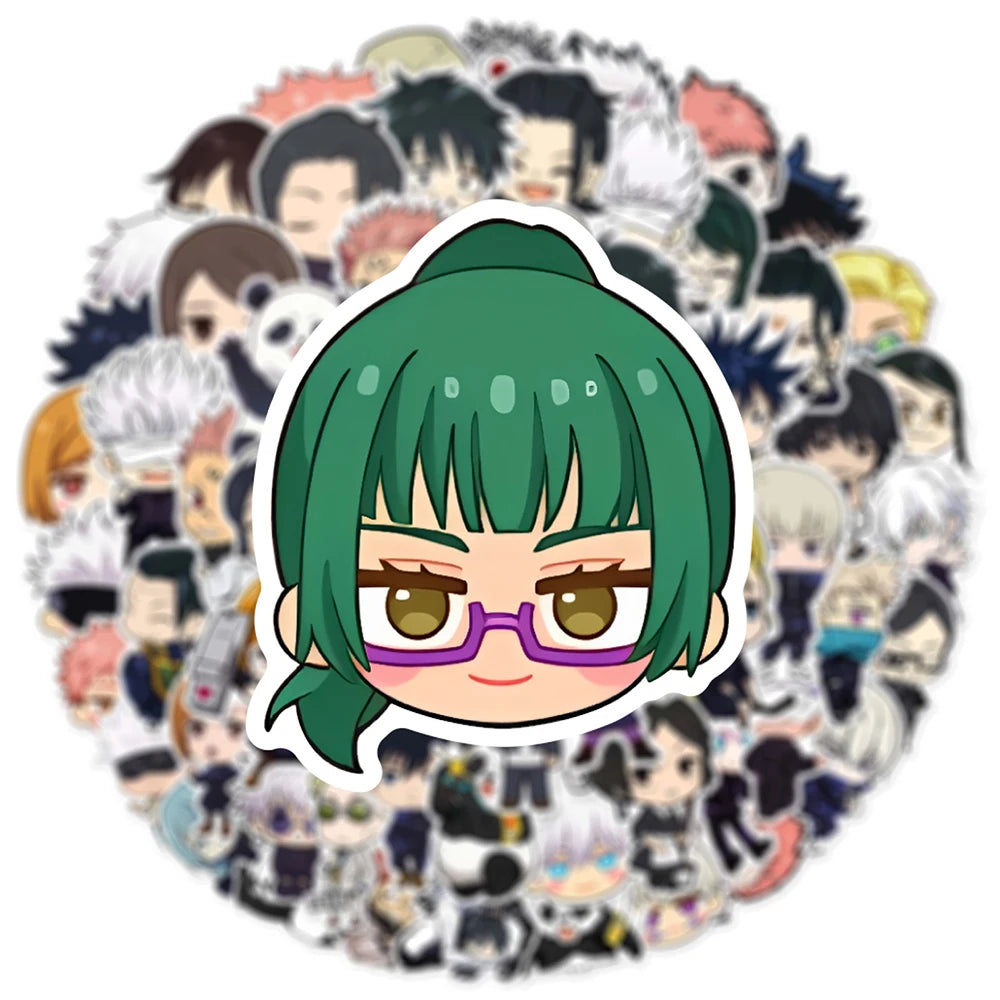 10/30/60pcs Cute Q Version Anime Jujutsu Kaisen Stickers Gojo Satoru Okkotsu Yuta Cartoon Sticker Laptop Phone Scrapbook Decals