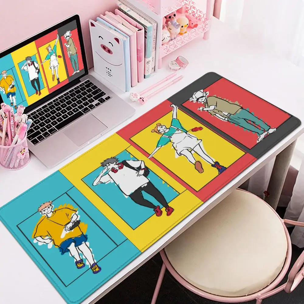 Jujutsu Kaisen Satoru Gojo Mouse Pad 90x40CM Non-slip Gaming Mousepad Gamer E-Sports Mouse Mat Mechanical Keyboard XXL Desk Mat