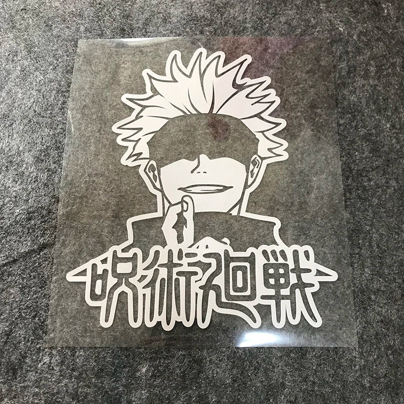 Jujutsu Kaisen Anime Peripherals Gojo Satoru Car Reflective Laser Stickers Motorcycle Computer Notebook Computer Case Stickers