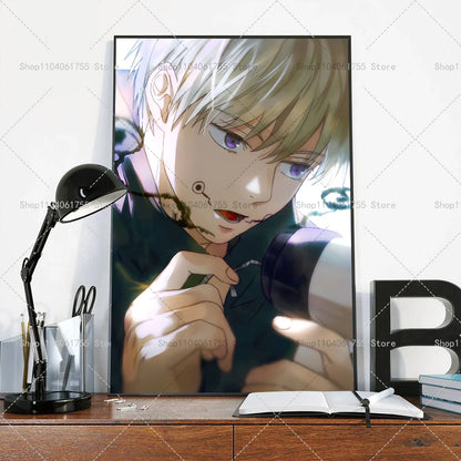 1PC Anime Jujutsu Kaisen Inumaki Toge Poster Self-adhesive Art Waterproof Paper Sticker Coffee House Bar Room Wall Decor