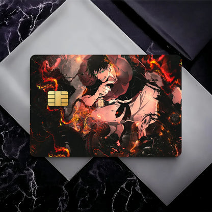 Kaisen Toji For Film Skin Cover Credit Card Stickers 4PCS Debit Anime J-Jujutsu Front Decoration Bank Bus Pass Waterproof