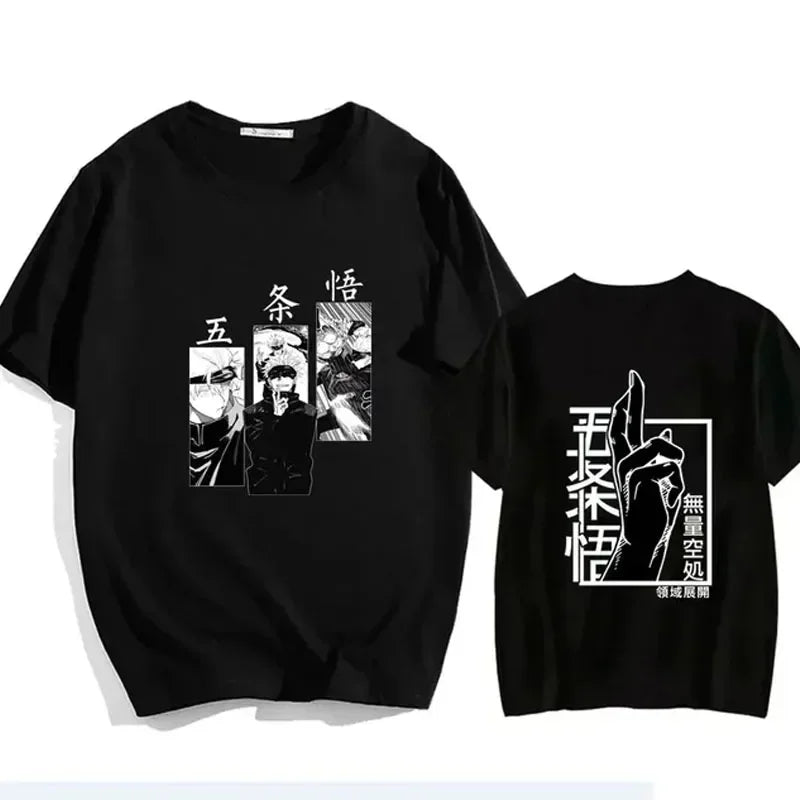 2025 Anime Satoru Gojo Jujutsu Kaisen T-shirt Fashion summer loose men's printed T-shirt Short sleeve sports casual T-shirt top - Jujutsu Kaisen Merch - Free Shipping Buy Now