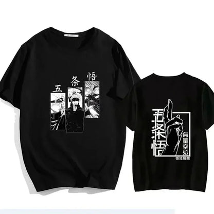 2025 Anime Satoru Gojo Jujutsu Kaisen T-shirt Fashion summer loose men's printed T-shirt Short sleeve sports casual T-shirt top - Jujutsu Kaisen Merch - Free Shipping Buy Now