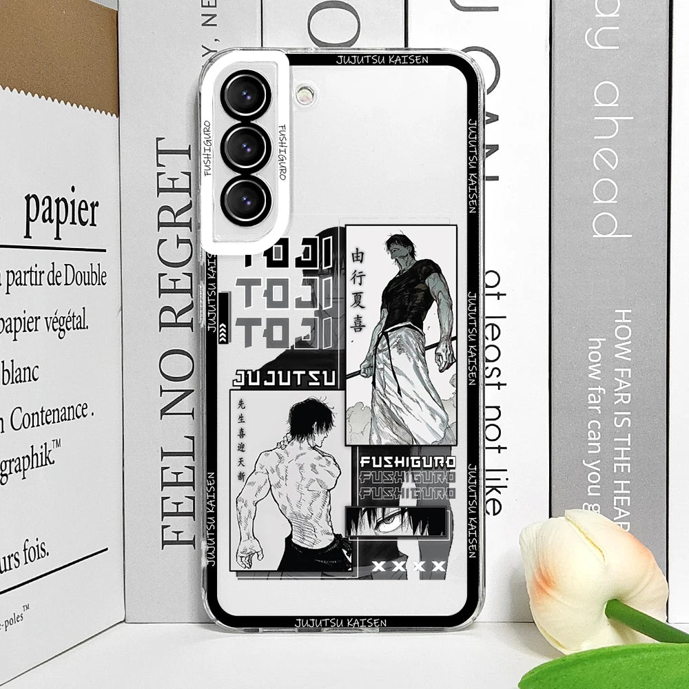 Coque de téléphone portable Anime Jujutsu Kaisen Fushiguro Toji pour Samsung Galaxy S25 S24 S23 Ultra S22 S21 S20 Plus S24FE A55 A54 5G