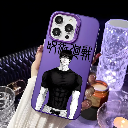 Coque de téléphone Jujutsu Toji Kaisen Abraz pour iPhone 16 15 14 13 12 11 Pro Max Noir Violet Mat F-Fushiguro Candy Ultra-mince Souple