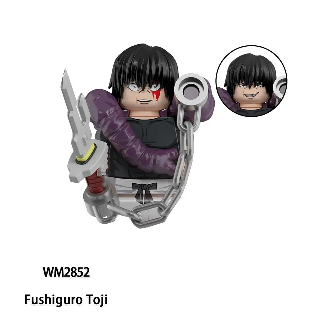 Anime Jujutsu Kaisen Cartoon Gojo Satoru Itadori Yuj Fushiguro Megumi Okkostu Yuta Building Blocks Mini Action Figures Kids Toy - Jujutsu Kaisen Merch - Free Shipping Buy Now