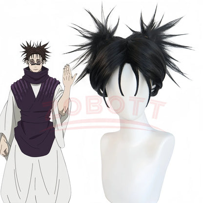 Jujutsu JJK Manga Choso Cosplay Wig Anime Jujutsu Kaisen Black Double Ponytail Hair Sticker Itadori Yuji Halloween Wig Women Men - Jujutsu Kaisen Merch - Free Shipping Buy Now
