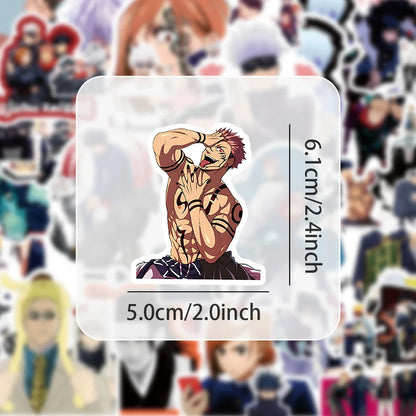 10/30/50pcs Cartoon Jujutsu Kaisen Anime Stickers Itadori Yuji Satoru Gojo Decal Notebook Laptop Skateboard Cool Sticker Kid Toy