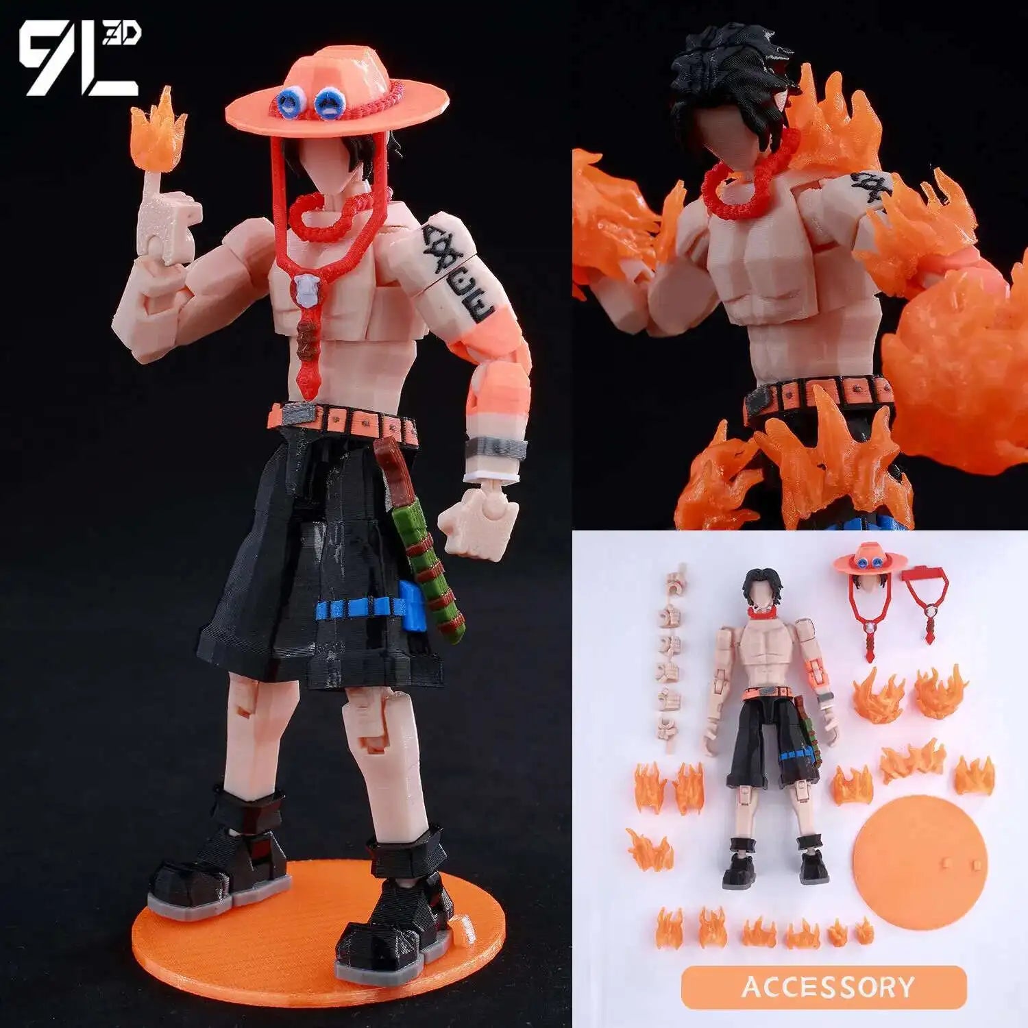 9L3D Printed Anime Naruto Jujutsu Kaisen One Piece Characters Lucky13 Dummy Action Figures Multi-Jointed T13 Mannequin Toys - Jujutsu Kaisen Merch - Free Shipping Buy Now